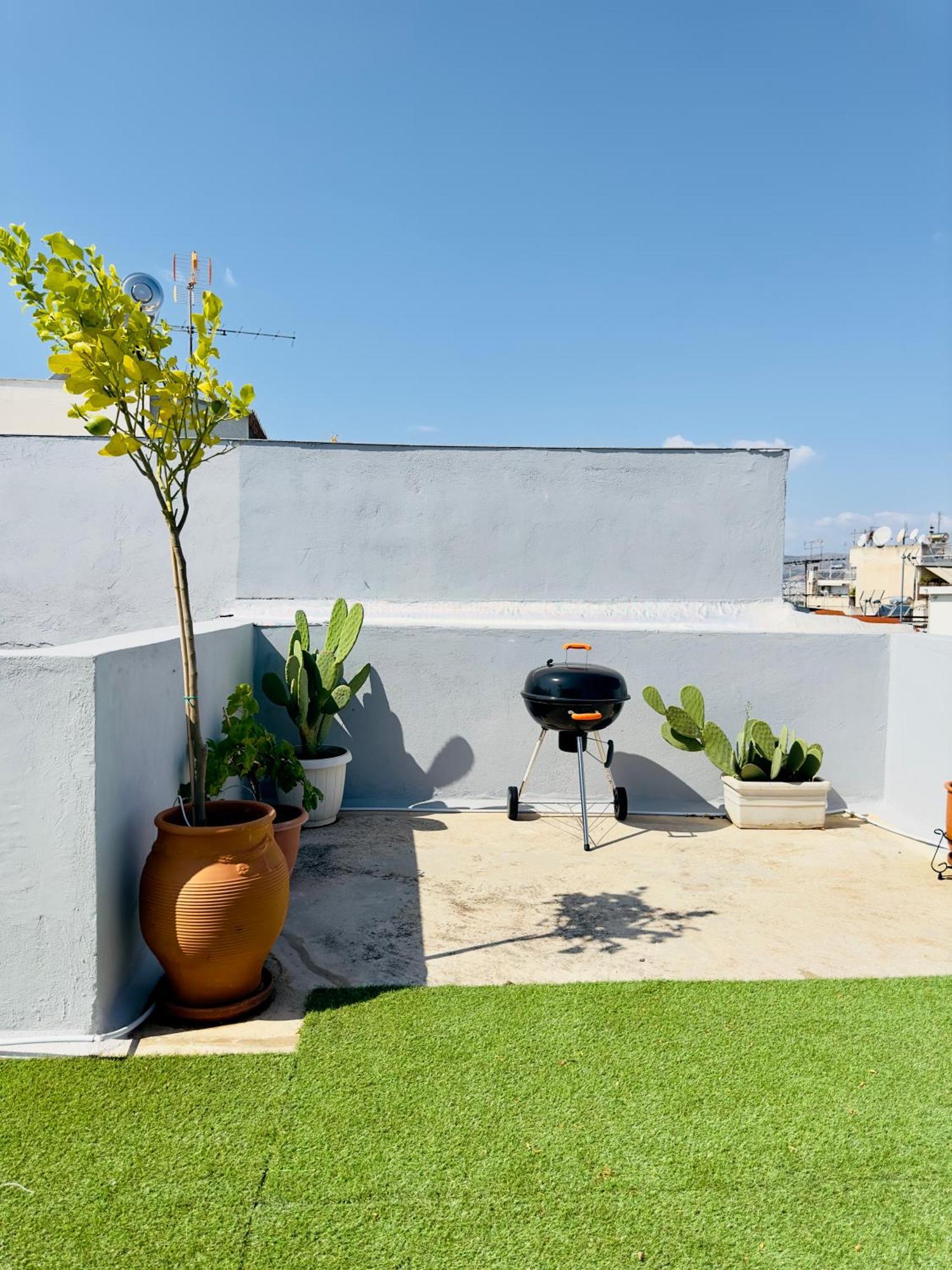 Yuna Penthouse, 100Sqm Private Rooftop Terrasse, Acropolis By Foot Aten Exteriör bild
