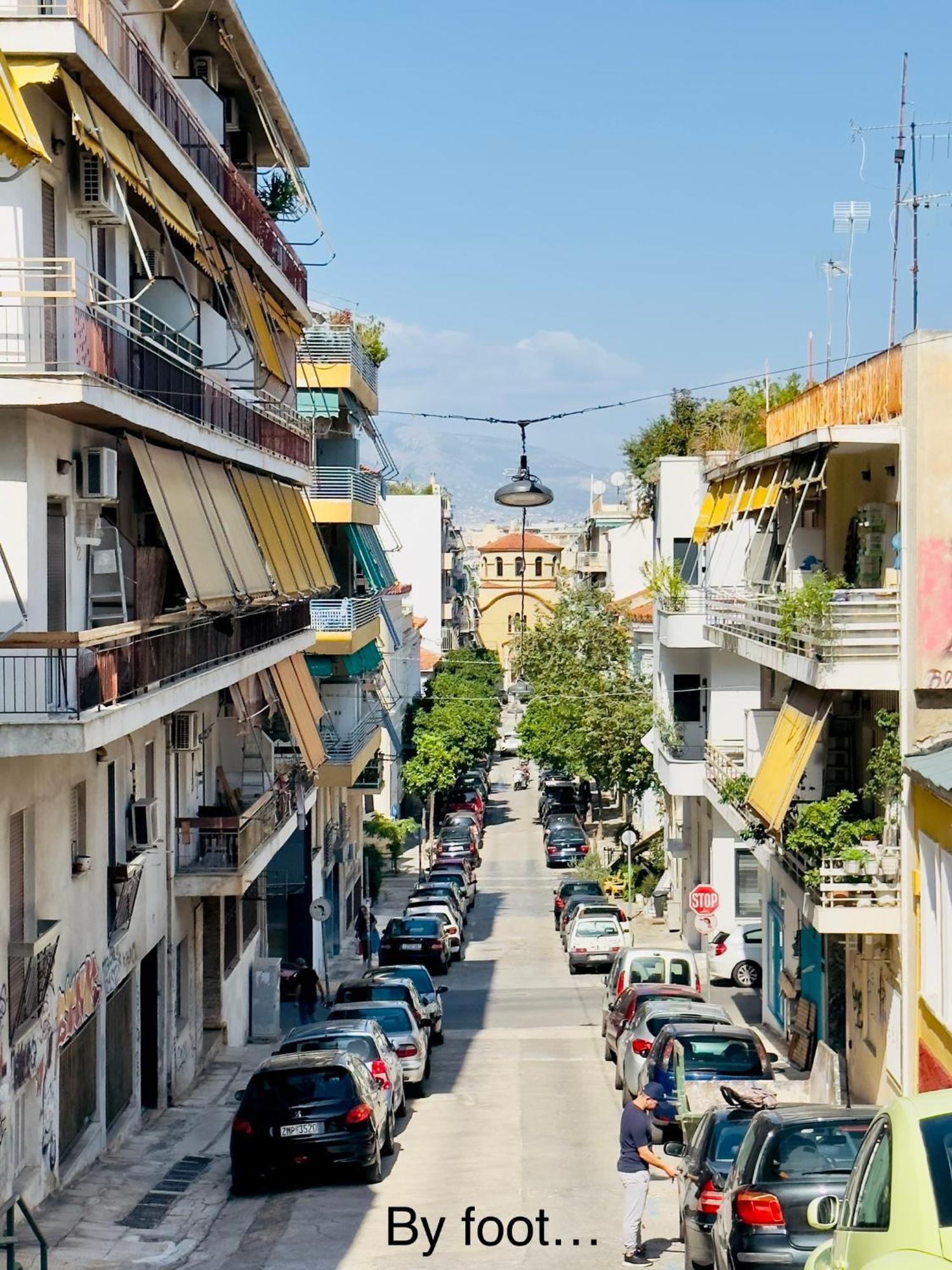 Yuna Penthouse, 100Sqm Private Rooftop Terrasse, Acropolis By Foot Aten Exteriör bild